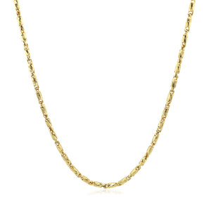 Diamond Cut Fancy Links Pendant Chain in Yellow Gold (1.50 mm)