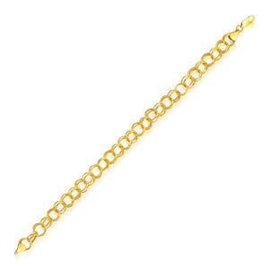 14k Yellow Gold Lite Charm Bracelet (8.00 mm)