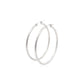 14k White Gold Polished Hoop Earrings (2x40mm)