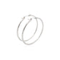 14k White Gold Polished Hoop Earrings (2x40mm)