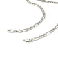 Rhodium Plated Sterling Silver Figaro Style Chain (5.40 mm)