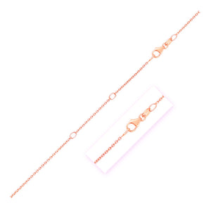 Double Extendable Diamond Cut Cable Chain in Rose Gold (1.30 mm)