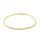 10k Yellow Gold Solid Diamond Cut Rope Bracelet (1.80 mm)