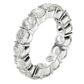 Round Cut Lab Grown Diamond Eternity Ring in 14k White Gold (5 cttw FG/VS2)