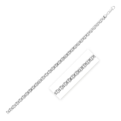 Sterling Silver Rhodium Plated Mariner Chain (6.00 mm)