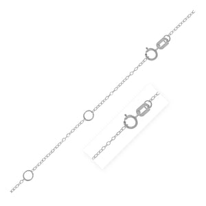 Double Extendable Piatto Chain in 14k White Gold (1.30 mm)