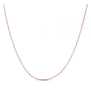 Double Extendable Diamond Cut Cable Chain in Rose Gold (0.87 mm)