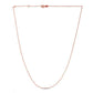 Double Extendable Diamond Cut Cable Chain in Rose Gold (0.87 mm)