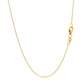 Double Extendable Cable Chain in 14k Yellow Gold (1.00 mm)