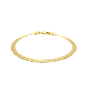 14k Yellow Gold Super Flex Herringbone Bracelet (3.80 mm)