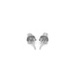 14k White Gold Spherical Stud Earrings (3mm)