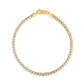 Round Pave Franco Chain Bracelet in 14k Yellow Gold  (3.15 mm)