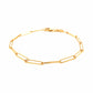 14k Yellow Gold Wire Paperclip Bracelet  (2.70 mm)