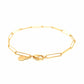 14k Yellow Gold Wire Paperclip Bracelet  (2.70 mm)