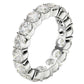 Round Cut Lab Grown Diamond Eternity Ring in 14k White Gold (4 cttw FG/VS2)