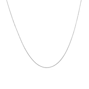 14k White Gold Classic Box Chain (0.40 mm)