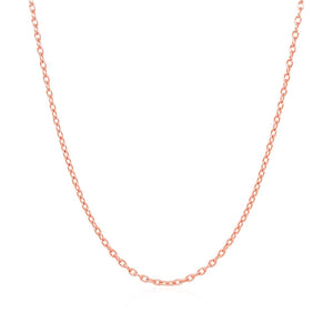 14k Rose Gold Round Cable Link Chain (1.50 mm)