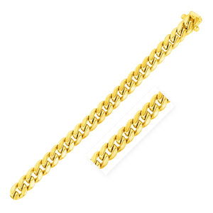 10k Yellow Gold Semi Solid Miami Cuban Bracelet (9.10 mm)