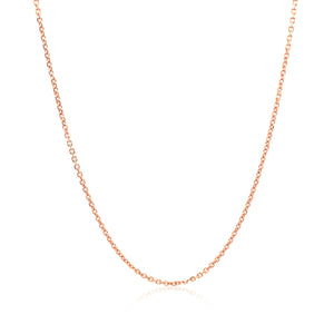 14k Rose Gold Diamond Cut Cable Link Chain (1.10 mm)