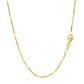 Diamond Cut Bar Links Pendant Chain in Yellow Gold (1.30 mm)