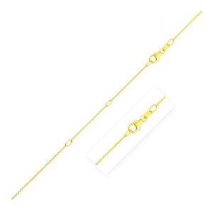 Double Extendable Cable Chain in 14k Yellow Gold (0.85 mm)