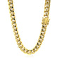 14k Yellow Gold Semi Solid Miami Cuban Chain (9.10 mm)