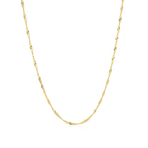 14k Yellow Gold Singapore Chain (1.30 mm)