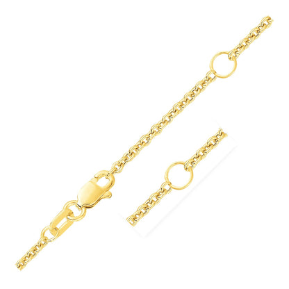 Double Extendable Cable Chain in 14k Yellow Gold (1.80 mm)