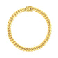 14k Yellow Gold Classic Miami Cuban Solid Bracelet (7.10 mm)