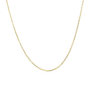 14k Yellow Gold Diamond Cut Cable Link Chain (0.87 mm)