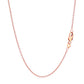 14k Rose Gold Round Cable Link Chain (1.25 mm)