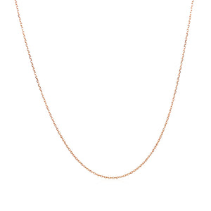 14k Rose Gold Diamond Cut Cable Link Chain (0.68 mm)