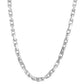 14k White Gold French Cable Link Chain (4.80 mm)