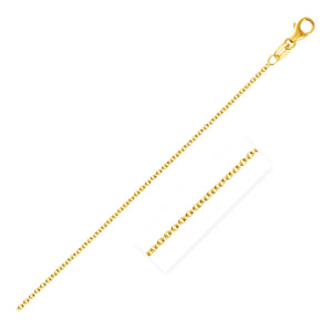 14k Yellow Gold Round Cable Link Chain (1.90 mm)