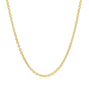 14k Yellow Gold Round Cable Link Chain (1.90 mm)