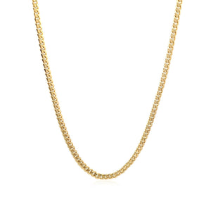 10k Yellow Gold Classic Solid Miami Cuban Chain (3.20 mm)