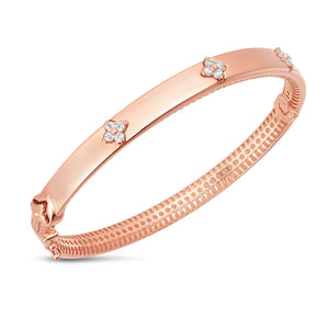 14k Rose Gold Trilogy Diamond Bangle (5.40 mm)