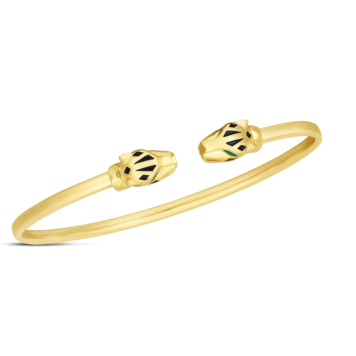 14k Yellow Gold Panther Bangle (3.00 mm)