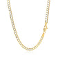 14k Two Tone Gold Pave Curb Chain (3.60 mm)