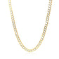 14k Two Tone Gold Pave Curb Chain (3.60 mm)