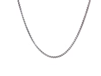 Sterling Silver Rhodium Plated Round Box Chain 1.3mm