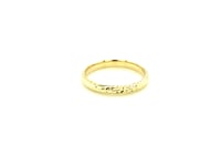 14k Yellow Gold Textured Comfort Fit Wedding Band