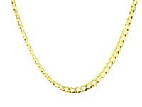 3.6mm 14k Yellow Gold Solid Curb Chain