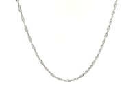 10k White Gold Singapore Chain 1.5mm