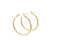 10k Yellow Gold Polished Hoop Earrings (25 mm)