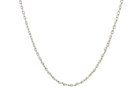 14k White Gold Round Cable Link Chain 1.5mm