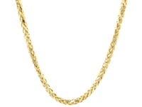 3.15mm 14k Yellow Gold Diamond Cut Round Franco Chain