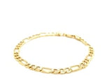 4.6mm 10k Yellow Gold Lite Figaro Bracelet