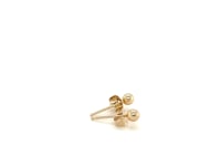 14k Yellow Gold Polished Round Stud Earrings