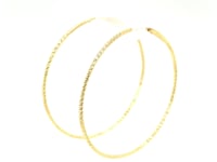 Textured Endless Hoop Earrings in 14k Yellow Gold(1.2x40mm)